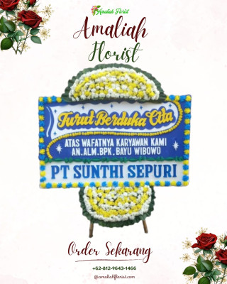Papan Bunga Duka di Pasar Prabumulih Ii