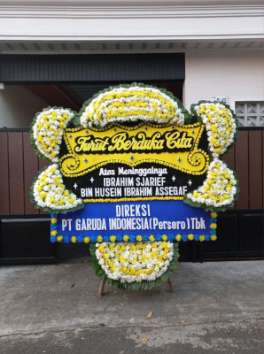 Papan Bunga Duka di Pasar Prabumulih Ii