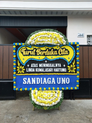 Papan Bunga Duka di Pasar Prabumulih Ii
